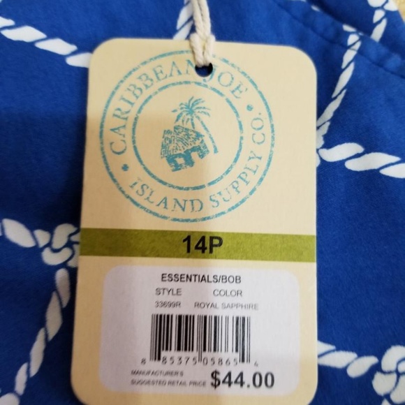 Caribbean-Joe-Cobalt-Blue-Skimmer-Shorts sz 14P - Picture 5 of 6